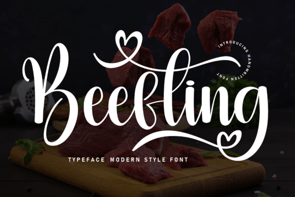 Beefting: A Flowing Handwritten Font for Editorial Design