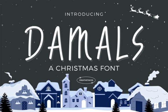 Damals Script Font for Handmade Holiday Crafts