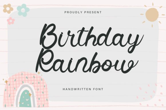 Designing with Birthday Rainbow: A Modern Script Font for Web