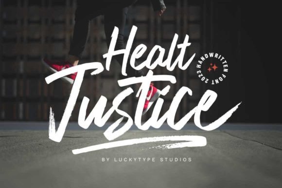 Healt Justice: The Bold Script Font for Modern Makers