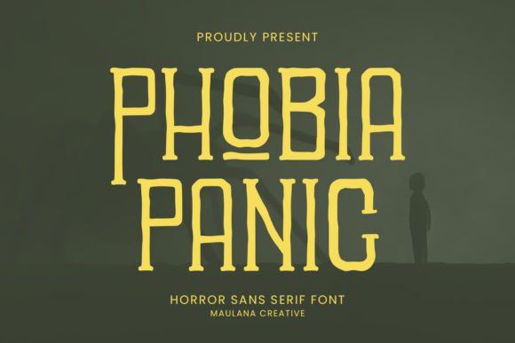 Phobia Panic: A Bold Horror Sans Serif Font for Editorial Design