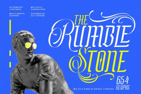 Rumble Stone: A Bold Blackletter Font for Editorial Impact