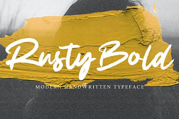 Rusty Bold: A Messy Script Handwritten Font for Bold Brands